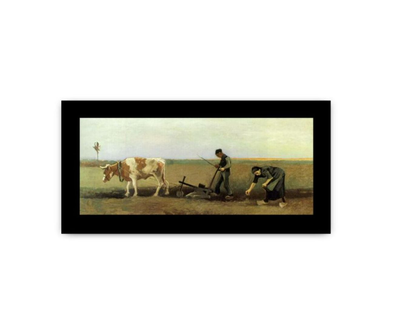 Plow In Field Painting by Van Gogh Framed Print
