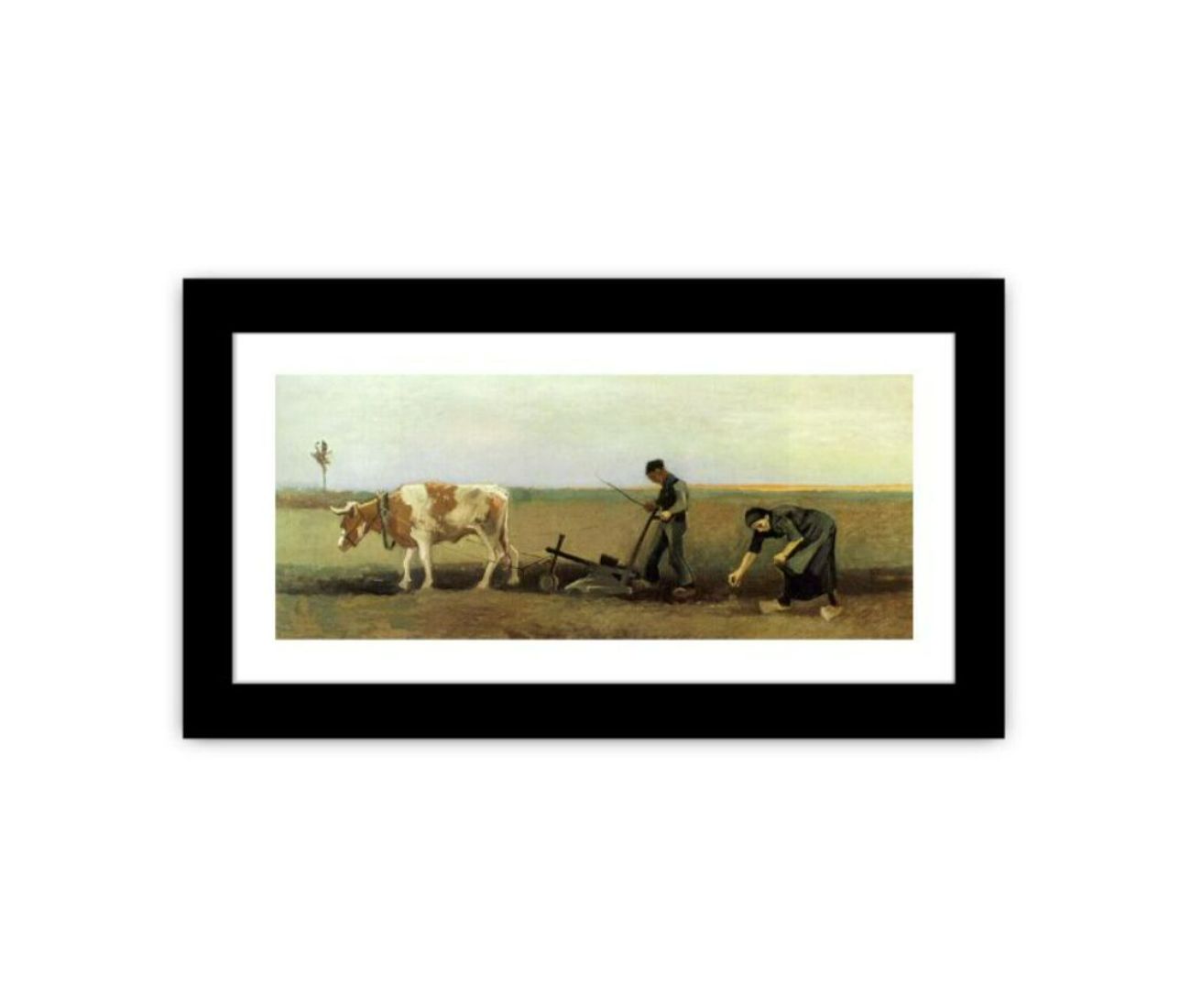 Plow In Field Painting by Van Gogh Framed Print
