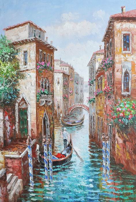 Knife Water Art Venice Painting 