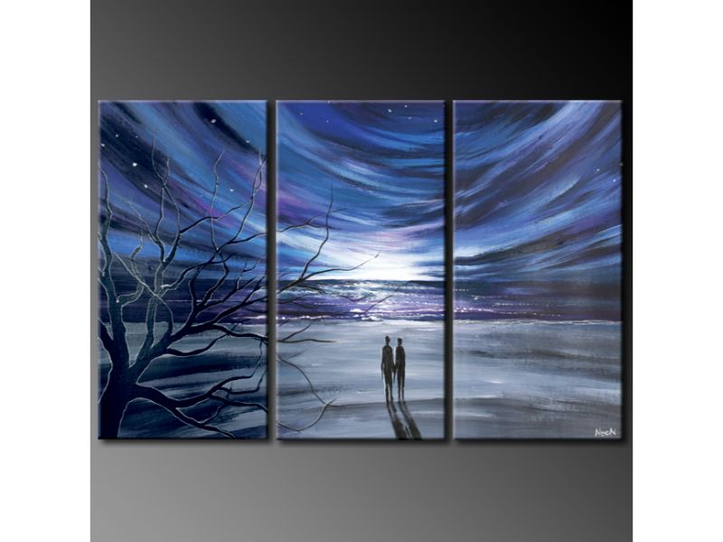 3 Piece Couple on the Beach Painting 