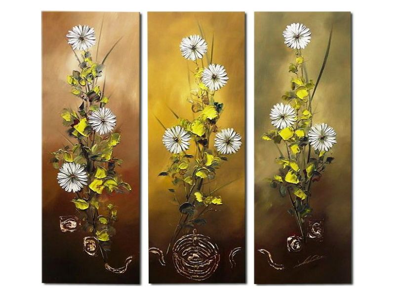 3 Panel Floral Art Painting 